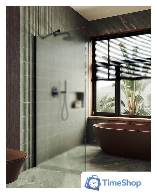 Душевая стенка MaybahGlass 119x195 MGD-688-6ш (сатин стекло/черный) - Изображение №3 — Интернет-магазин Time-Shop