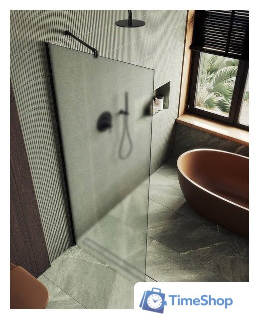 Душевая стенка MaybahGlass 119x195 MGD-688-6ш (сатин стекло/черный) - Изображение №5 — Интернет-магазин Time-Shop