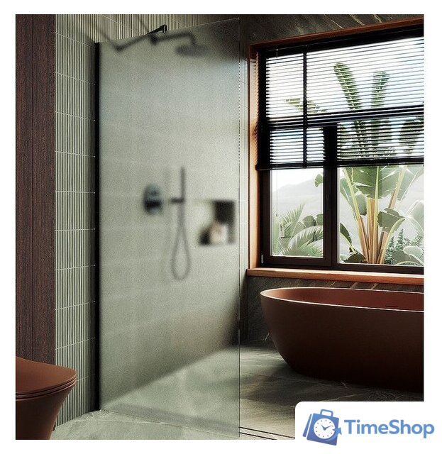 Душевая стенка MaybahGlass 119x195 MGD-688-6ш (сатин стекло/черный) - Изображение №2 — Интернет-магазин Time-Shop