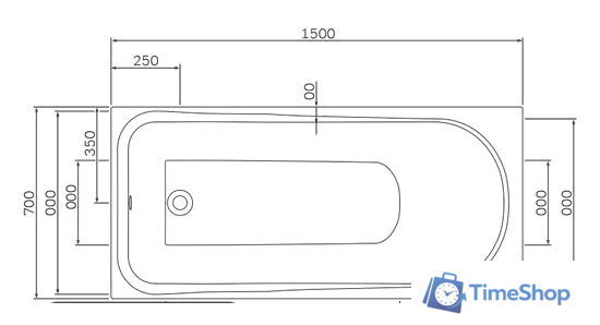 Ванна AM.PM W80A-150-070W-A 150x70 (с каркасом) - Изображение №2 — Интернет-магазин Time-Shop