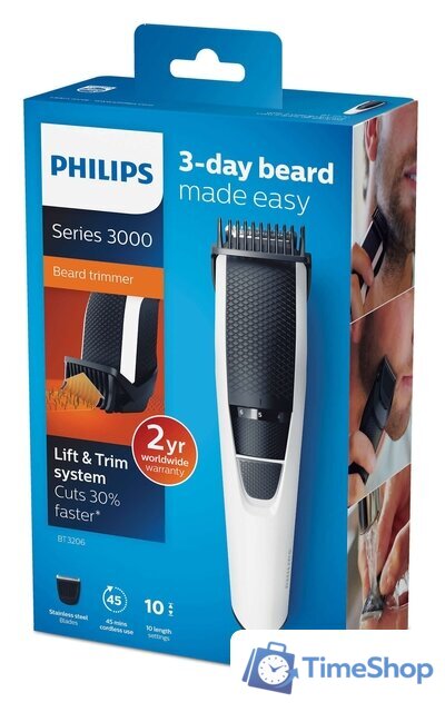 Триммер для бороды и усов Philips BT3206/14 - Изображение №5 — Интернет-магазин Time-Shop