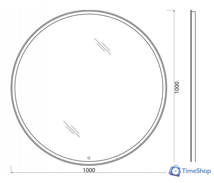 Зеркало с подсветкой  BelBagno SPC-RNG-1000-LED-TCH-WARM - Изображение №3 — Интернет-магазин Time-Shop