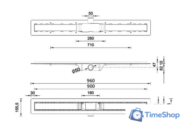 Трап/канал Styron STY-M-90 - Изображение №5 — Интернет-магазин Time-Shop