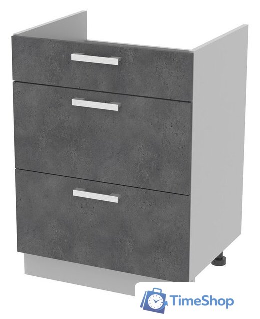 Шкаф напольный Интерлиния Компо НШ60ВП (бетон портленд) - Изображение №1 — Интернет-магазин Time-Shop