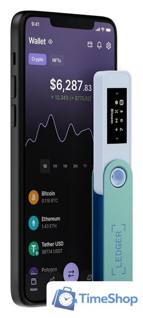 Аппаратный криптокошелек Ledger Nano S Plus (пастельный зеленый) - Изображение №4 — Интернет-магазин Time-Shop