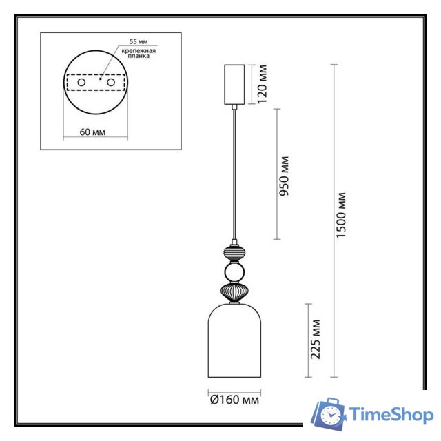 Люстра средней высоты Odeon Light Palleta 5045/12L - Изображение №2 — Интернет-магазин Time-Shop