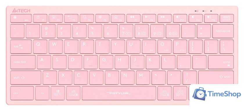 Клавиатура A4Tech Fstyler FBX51C (розовый) - Изображение №1 — Интернет-магазин Time-Shop