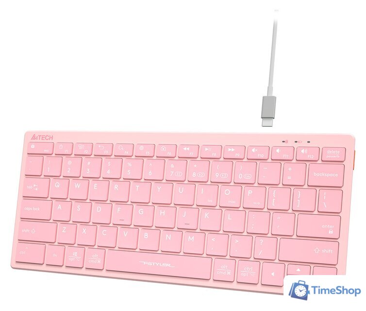 Клавиатура A4Tech Fstyler FBX51C (розовый) - Изображение №6 — Интернет-магазин Time-Shop