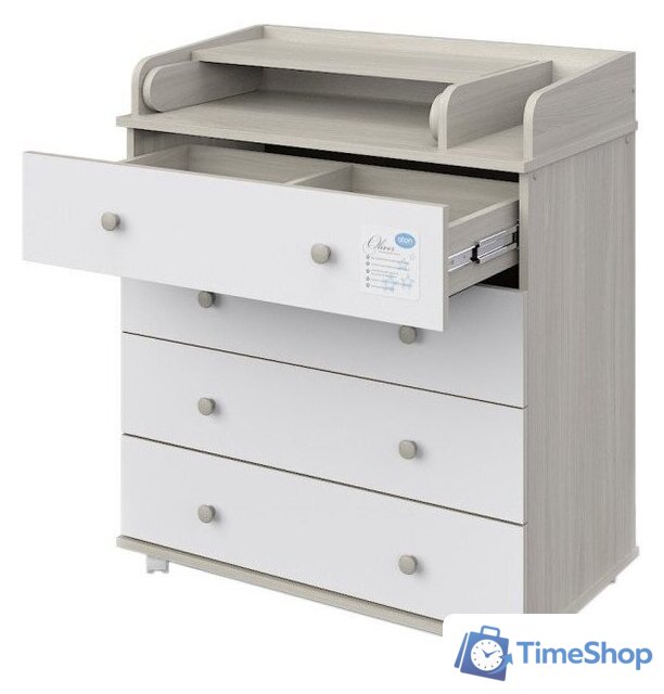 Детский комод Атон Мебель Орион 804 Oliver ЛДСП (шимо светлый/белый) - Изображение №1 — Интернет-магазин Time-Shop