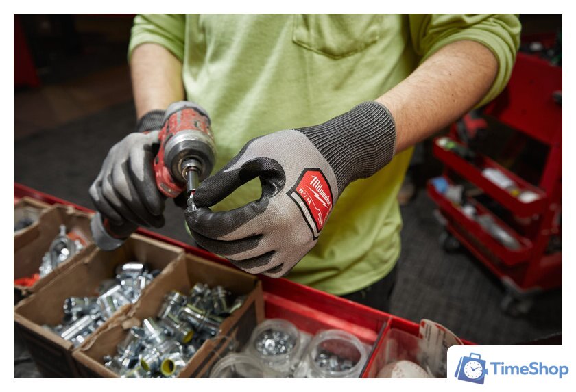 Перчатки из искусственной кожи Milwaukee Hi-Dex 4/D 9/L 4932480503 - Изображение №5 — Интернет-магазин Time-Shop