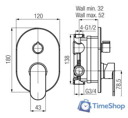Смеситель Valvex Tube 2408640 - Изображение №2 — Интернет-магазин Time-Shop