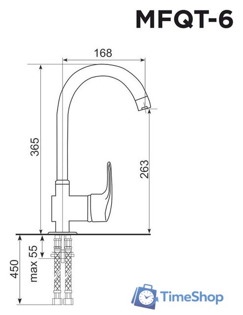 Смеситель MAUNFELD MFQT-6B (черный) - Изображение №2 — Интернет-магазин Time-Shop
