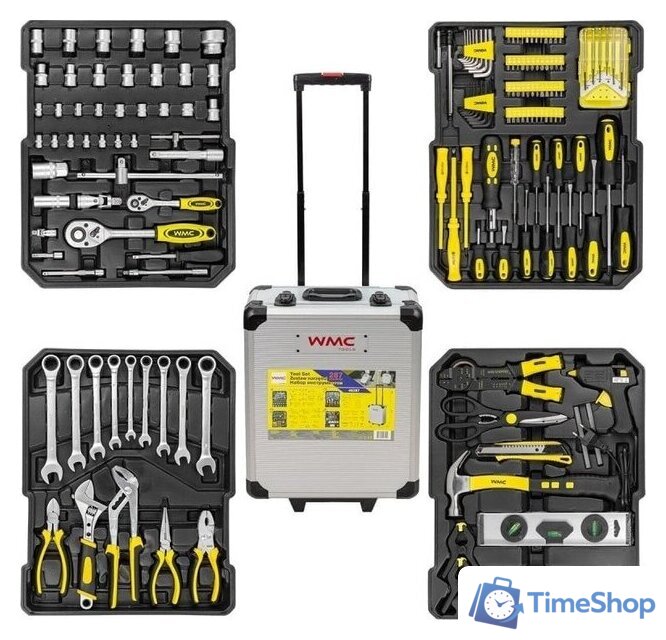 Универсальный набор инструментов WMC Tools WMC-40287 (287 предметов) - Изображение №13 — Интернет-магазин Time-Shop