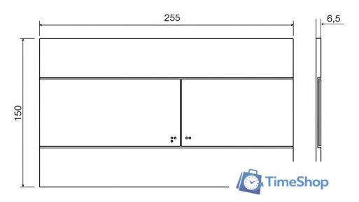 Панель смыва OLI Slim 659046 (матовый хром) - Изображение №2 — Интернет-магазин Time-Shop