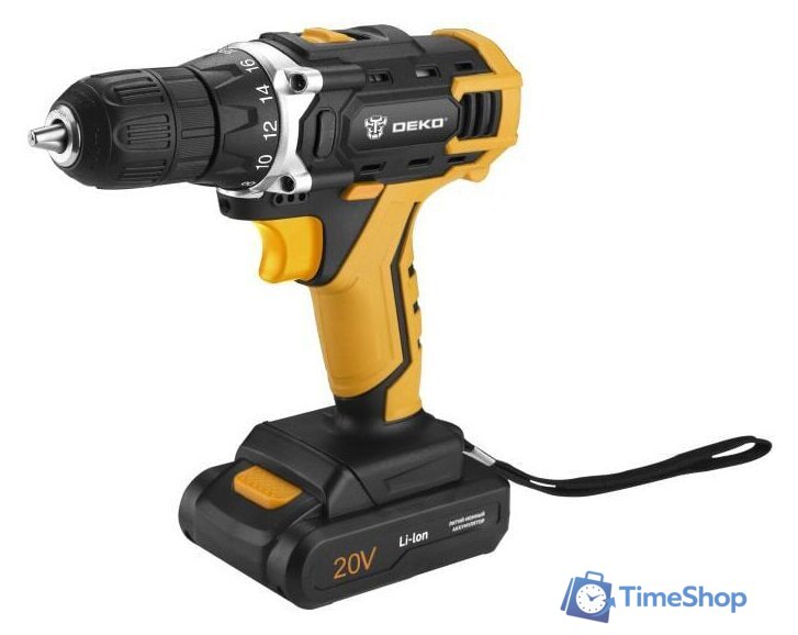 Дрель-шуруповерт Deko DKCD20FU-Li 063-4102 (с 1-им АКБ) - Изображение №1 — Интернет-магазин Time-Shop