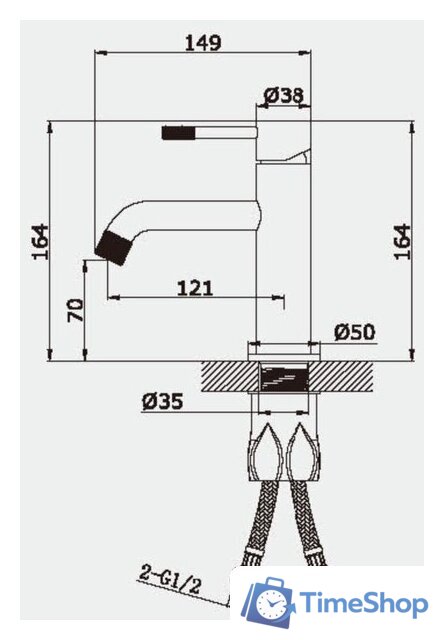 Смеситель Vieir V402511-S - Изображение №2 — Интернет-магазин Time-Shop