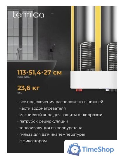 Бойлер косвенного нагрева Termica Amet 100 SX - Изображение №4 — Интернет-магазин Time-Shop