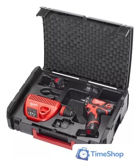 Дрель-шуруповерт Milwaukee M12 BDDXKIT-202C 4933447836 (с 2-мя АКБ, кейс) - Изображение №6 — Интернет-магазин Time-Shop