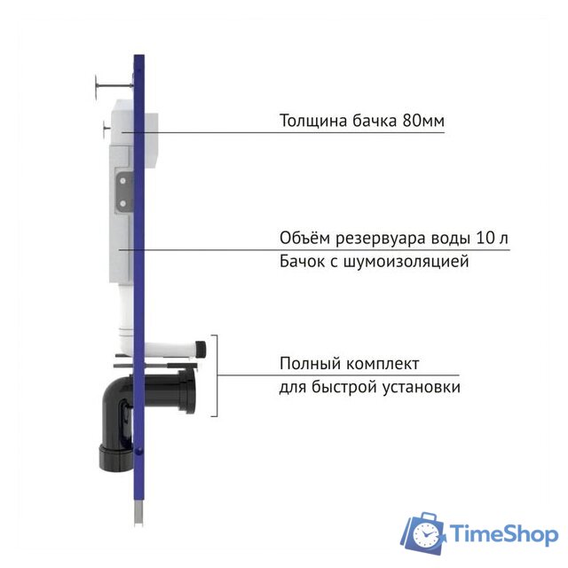 Унитаз подвесной Berges Wasserhaus Okus + Toma Slim SO + Novum525 + S3 043267 - Изображение №8 — Интернет-магазин Time-Shop