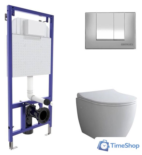 Унитаз подвесной Berges Wasserhaus Okus + Toma Slim SO + Novum525 + S3 043267 - Изображение №1 — Интернет-магазин Time-Shop