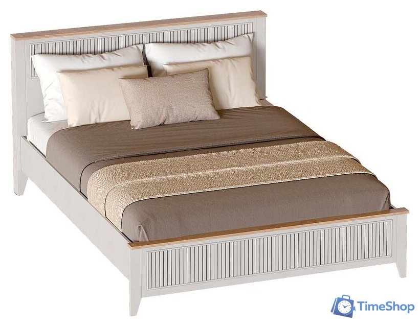 Кровать Мебельград Валенсия 160x200 (персидский жемчуг/дуб натуральный светлый) - Изображение №1 — Интернет-магазин Time-Shop