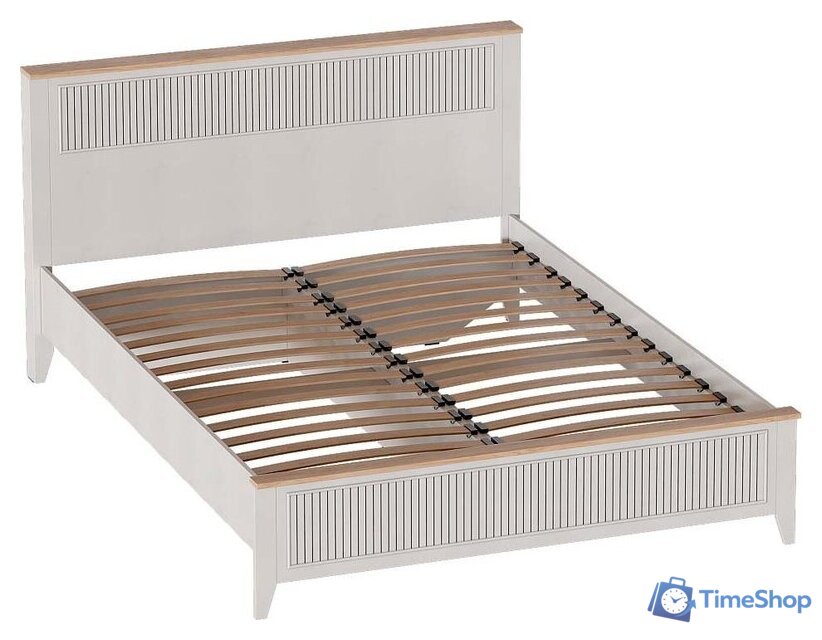 Кровать Мебельград Валенсия 160x200 (персидский жемчуг/дуб натуральный светлый) - Изображение №2 — Интернет-магазин Time-Shop