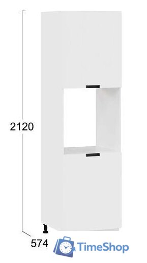 Шкаф напольный Трия Гренада 1П6 (белый/холст белый) - Изображение №3 — Интернет-магазин Time-Shop