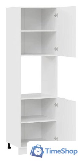 Шкаф напольный Трия Гренада 1П6 (белый/холст белый) - Изображение №2 — Интернет-магазин Time-Shop