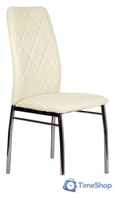 Стул AksHome Adele (экокожа, кремовый APU-003/хром) - Изображение №1 — Интернет-магазин Time-Shop