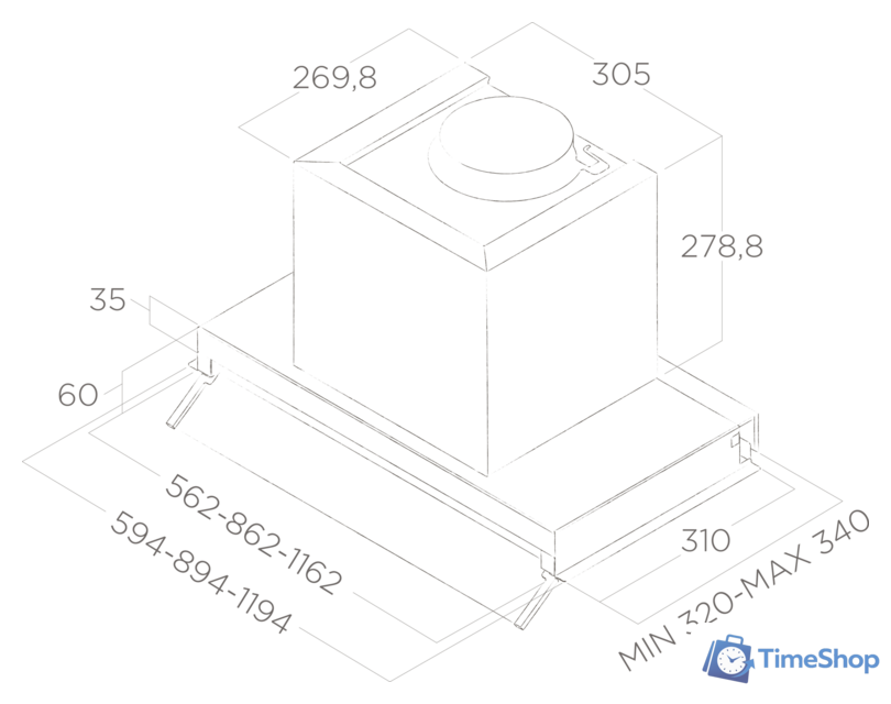 Кухонная вытяжка Elica Box In Plus IXGL/A/90 PRF0097796A - Изображение №3 — Интернет-магазин Time-Shop