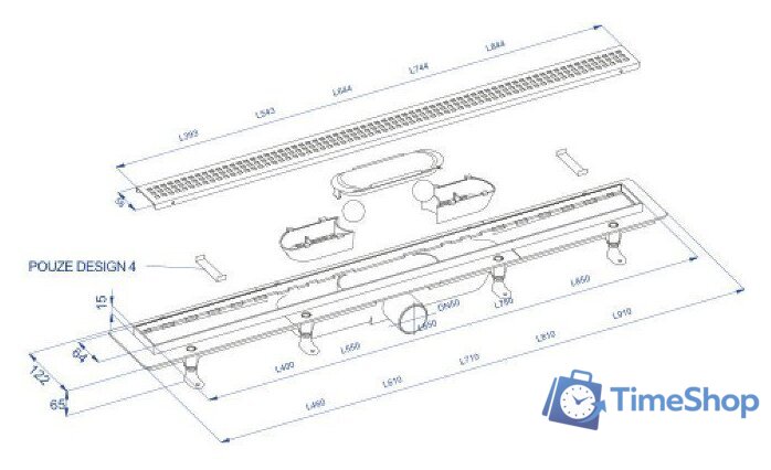 Трап/канал Plast Brno Design SZA3850 - Изображение №4 — Интернет-магазин Time-Shop
