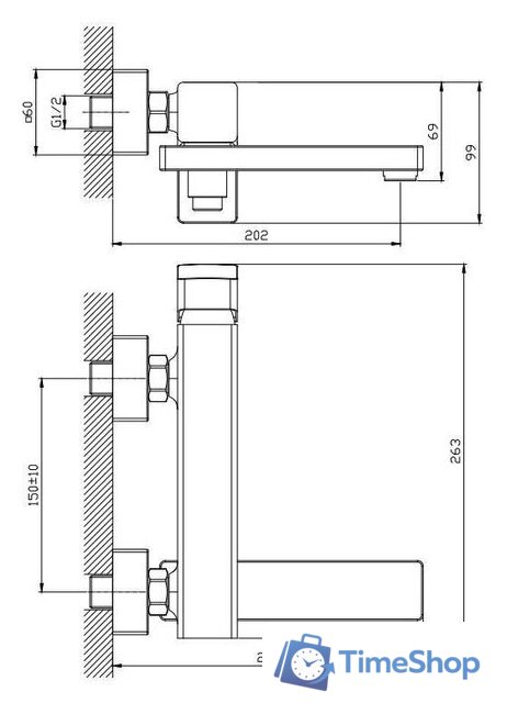 Комплект смесителей Raglo R30.30.09 - Изображение №2 — Интернет-магазин Time-Shop