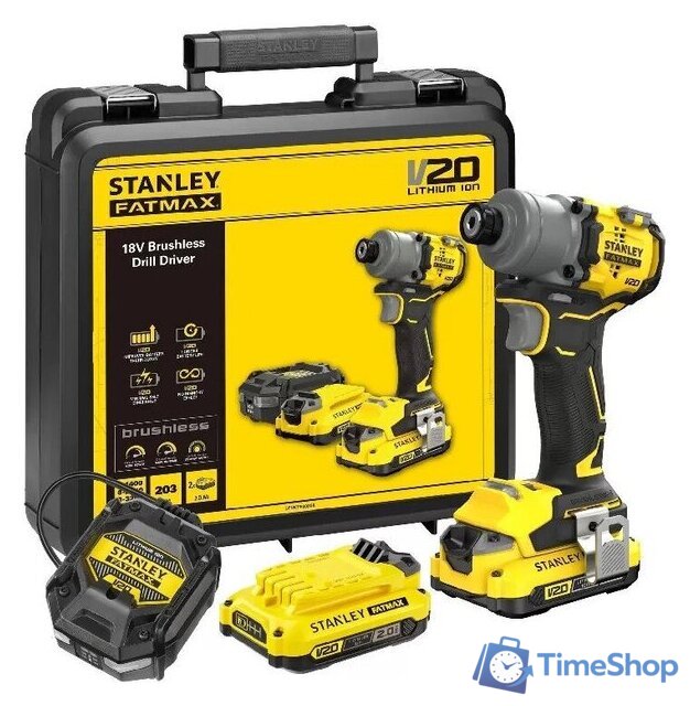 Винтоверт Stanley SFMCF830D2K (с 2-мя АКБ, кейс) - Изображение №1 — Интернет-магазин Time-Shop
