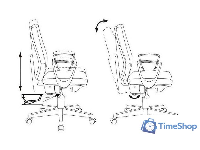Офисное кресло Бюрократ CH-W545 (красный) - Изображение №6 — Интернет-магазин Time-Shop