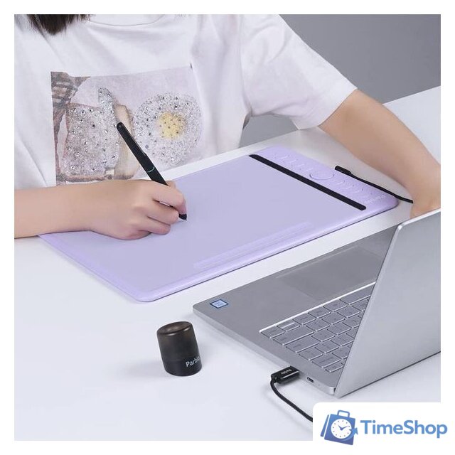 Графический планшет Parblo Intangbo M (сиреневый) - Изображение №9 — Интернет-магазин Time-Shop