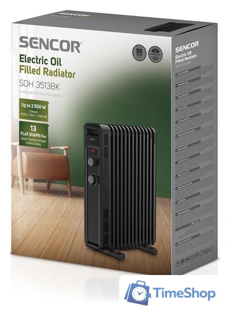 Масляный радиатор Sencor SOH 3513BK - Изображение №14 — Интернет-магазин Time-Shop