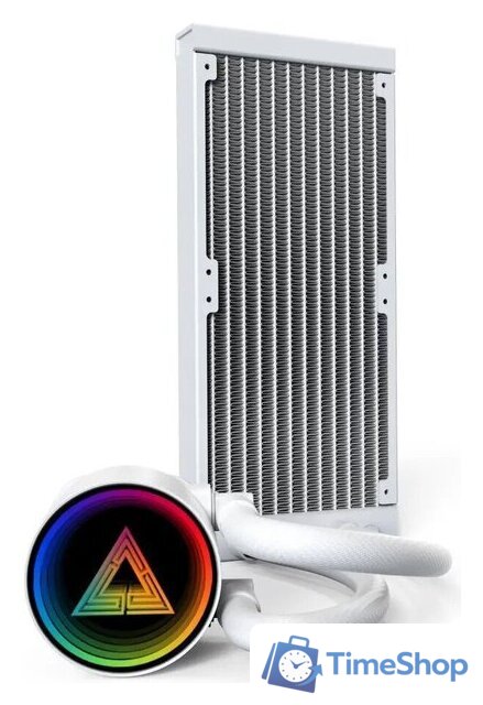Система жидкостного охлаждения для процессора Montech LightFlow ARGB 240 (белый) - Изображение №3 — Интернет-магазин Time-Shop