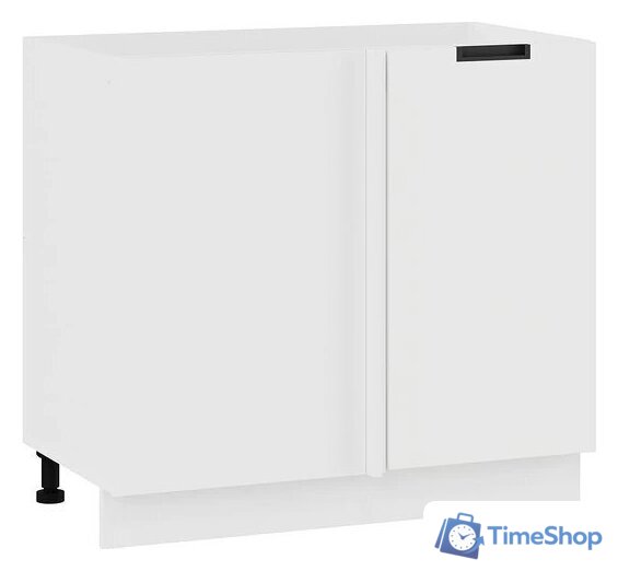 Шкаф навесной Трия Гренада 1Н9У угловой с одной дверью (белый/холст белый) - Изображение №1 — Интернет-магазин Time-Shop