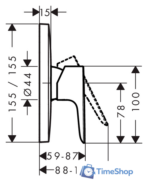 Смеситель Hansgrohe Talis E 71765990 (золотистый) - Изображение №2 — Интернет-магазин Time-Shop