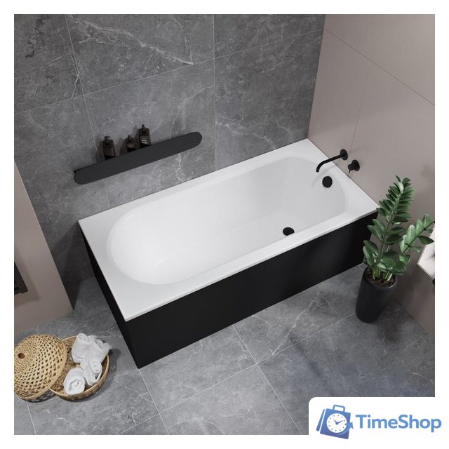 Ванна Lauter Haven 160x75 21202006 (с ножками, лицевым черным и торцевым экраном) - Изображение №13 — Интернет-магазин Time-Shop