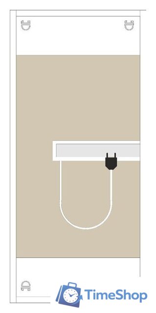  Symbolite Шкаф с зеркалом для ванной Каре 40x80 универсальное (с подсветкой, сенсор с диммером на зеркале) - Изображение №4 — Интернет-магазин Time-Shop
