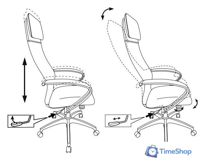 Офисное кресло Бюрократ CH-608 (черный) - Изображение №5 — Интернет-магазин Time-Shop
