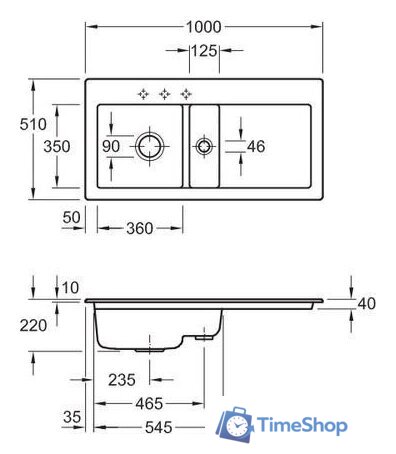 Кухонная мойка Villeroy & Boch Subway 60 677001J0 - Изображение №1 — Интернет-магазин Time-Shop