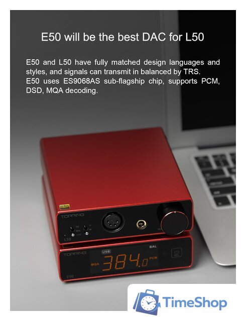 Настольный усилитель Topping L50 (серебристый) - Изображение №2 — Интернет-магазин Time-Shop