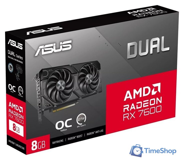 Видеокарта ASUS Dual Radeon RX 7600 EVO OC Edition 8GB GDDR6 DUAL-RX7600-O8G-EVO - Изображение №13 — Интернет-магазин Time-Shop