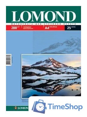 Фотобумага Lomond Глянцевая А4 200 г/кв.м. 25 листов (0102046) - Изображение №1 — Интернет-магазин Time-Shop