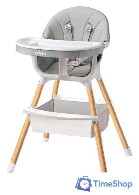 Высокий стульчик Nino Lark (серый) - Изображение №1 — Интернет-магазин Time-Shop
