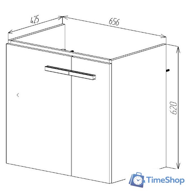  Viant Тумба под умывальник Мюнхен Como 70 VMUN70COH-T2STP - Изображение №5 — Интернет-магазин Time-Shop