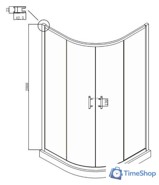 Душевой уголок Ambassador Set 14011105-ST7 - Изображение №5 — Интернет-магазин Time-Shop