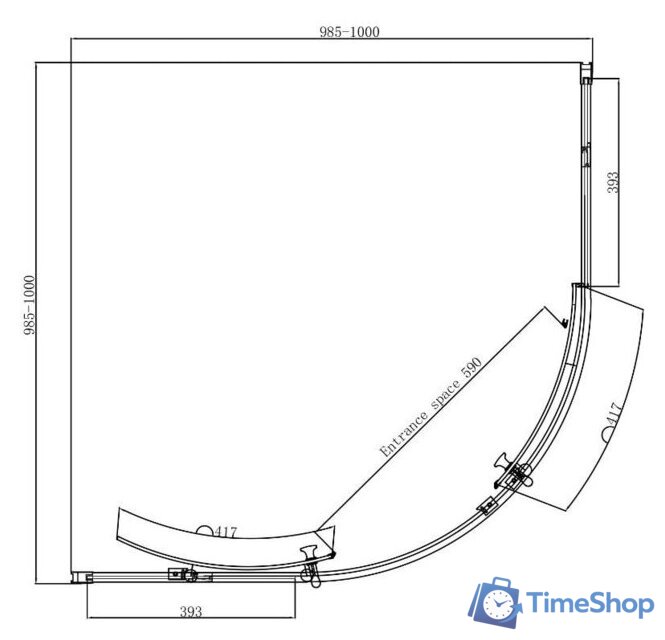 Душевой уголок Ambassador Set 14011105-ST7 - Изображение №6 — Интернет-магазин Time-Shop